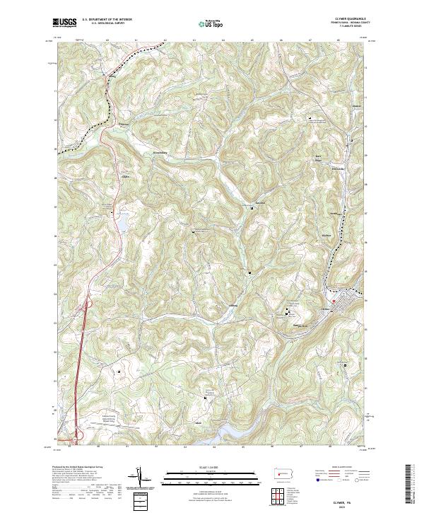 USGS Topographic Map – Clymer