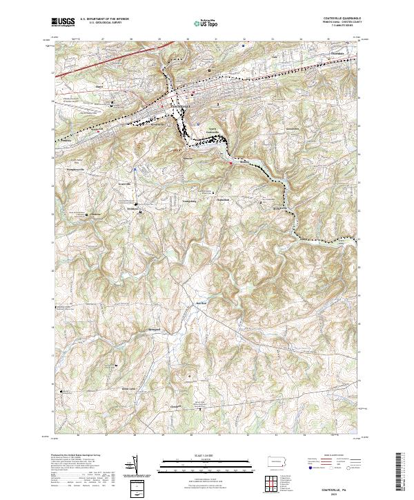 USGS Topographic Map – Coatesville