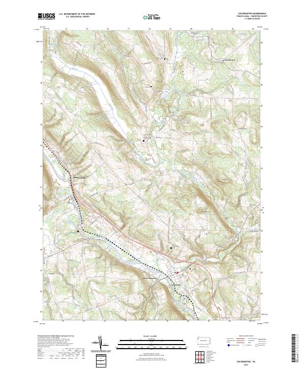 USGS Topographic Map – Cochranton