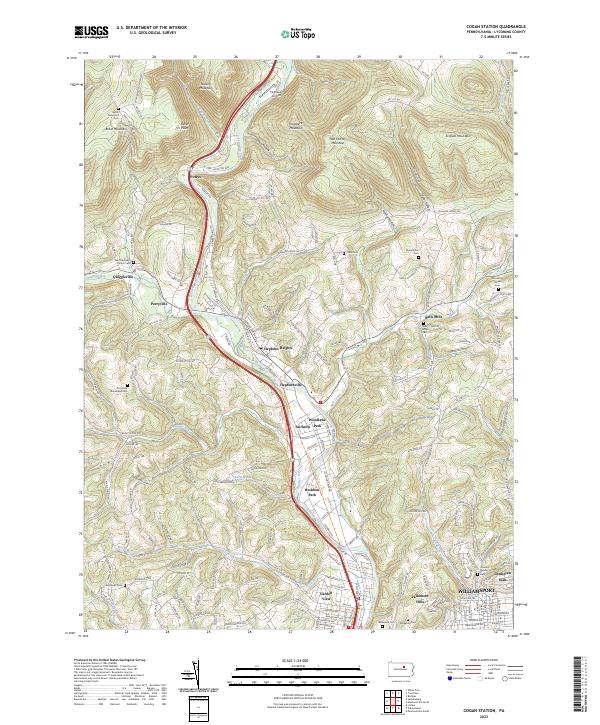 USGS Topographic Map – Cogan Station