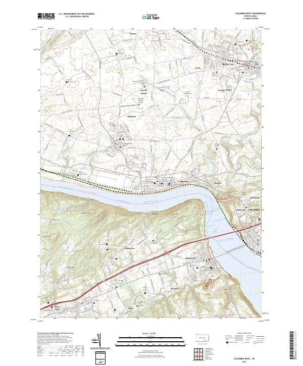 USGS Topographic Map – Columbia West
