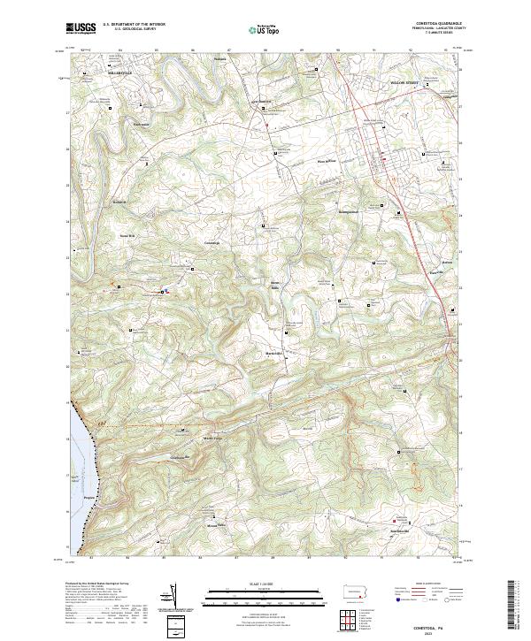 USGS Topographic Map – Conestoga