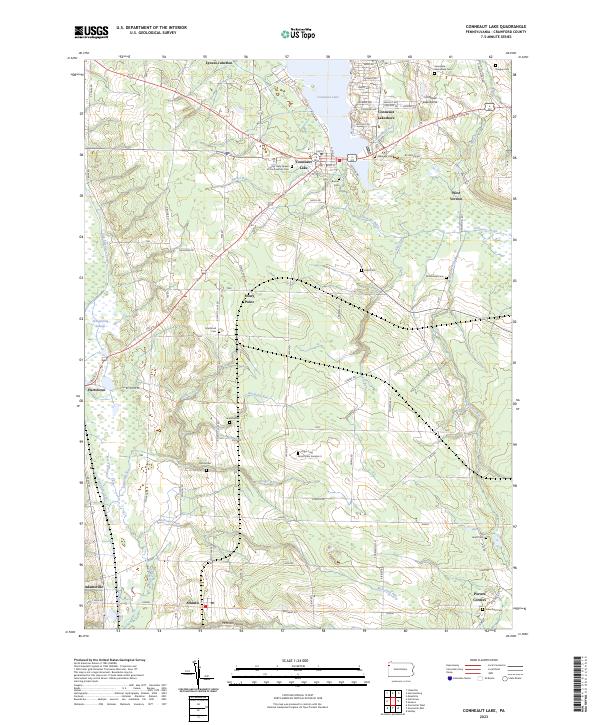USGS Topographic Map – Conneaut Lake