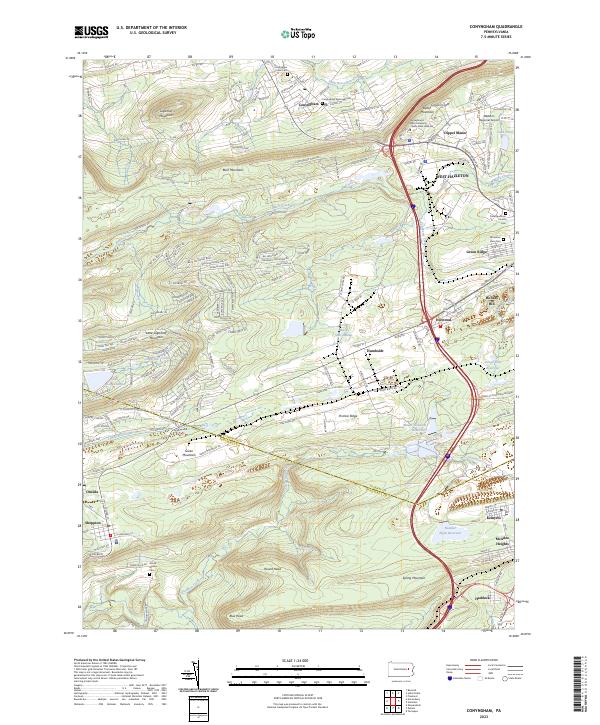 USGS Topographic Map – Conyngham