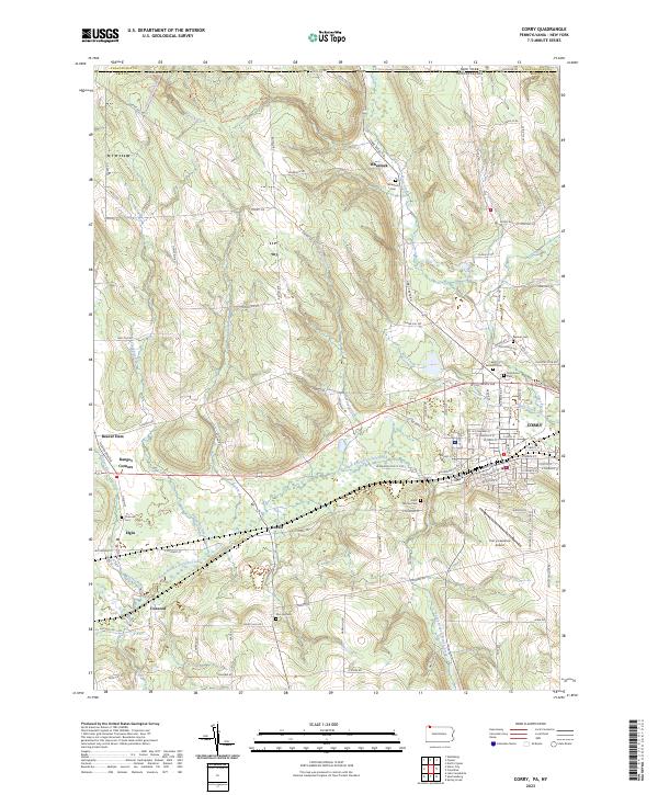 USGS Topographic Map – Corry