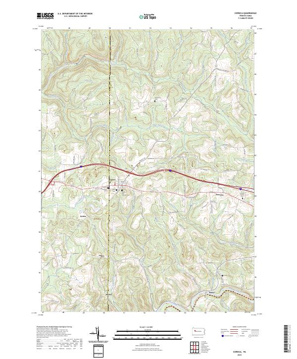 USGS Topographic Map – Corsica