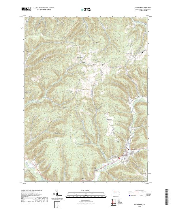 USGS Topographic Map – Coudersport