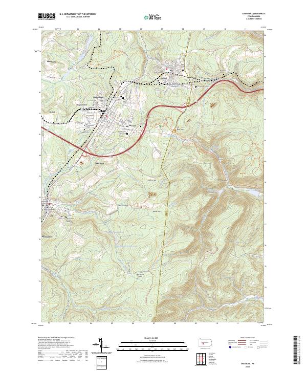 USGS Topographic Map – Cresson