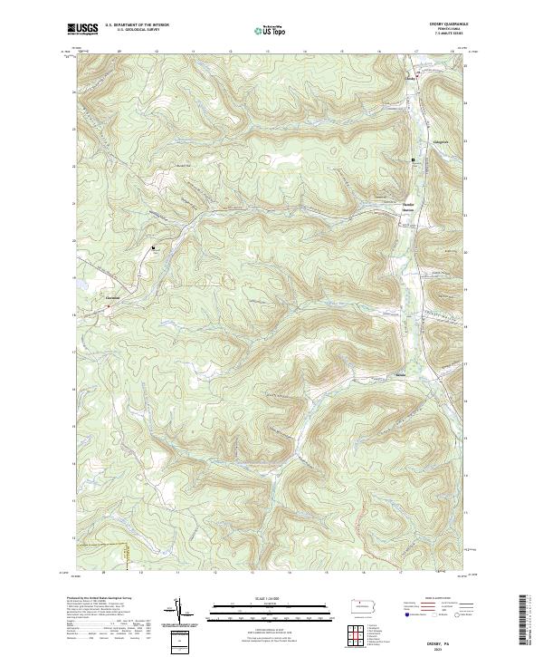 USGS Topographic Map – Crosby