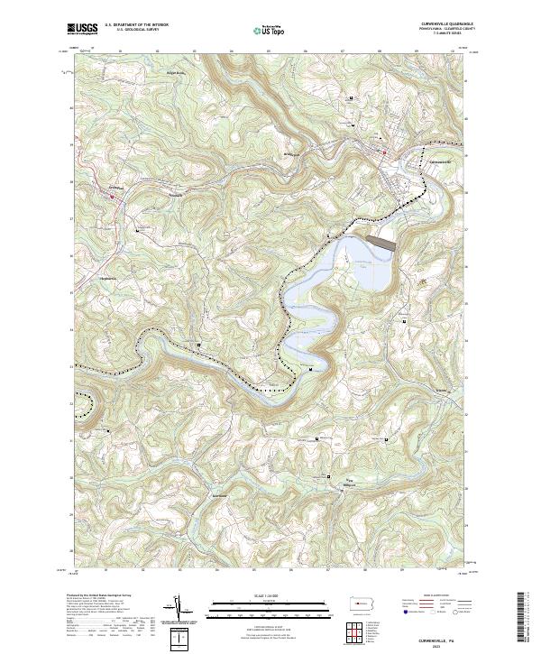 USGS Topographic Map – Curwensville