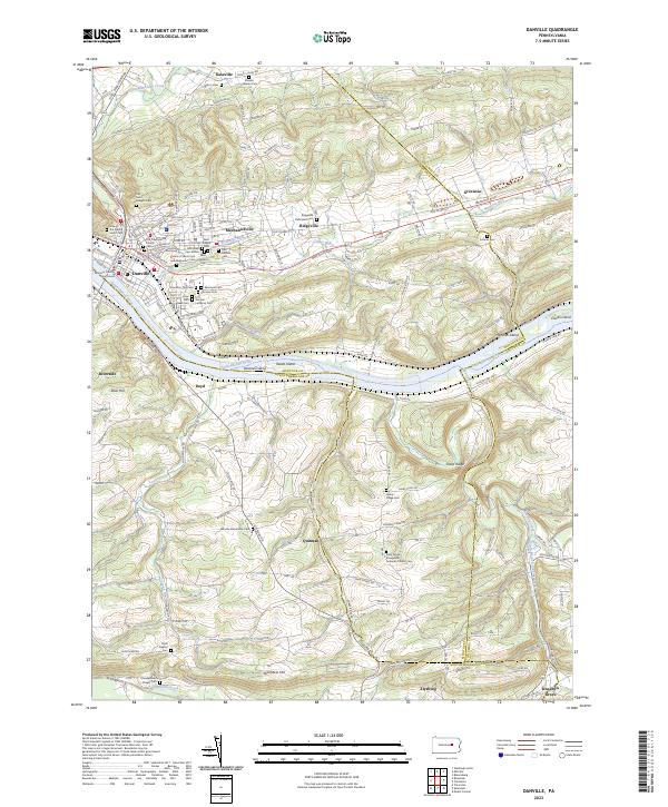 USGS Topographic Map – Danville