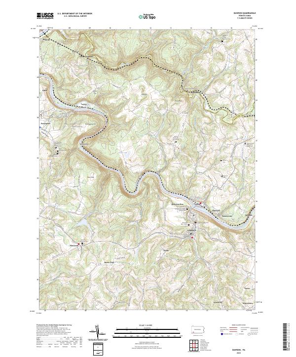 USGS Topographic Map – Dawson