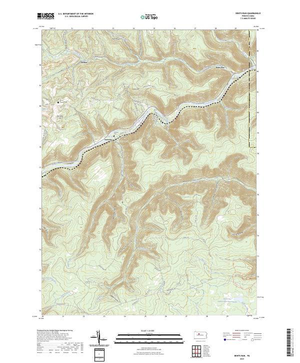 USGS Topographic Map – Dents Run