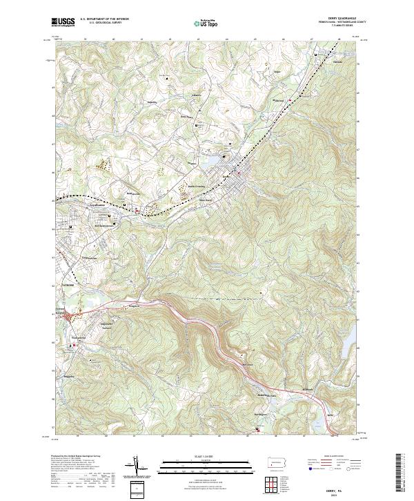 USGS Topographic Map – Derry