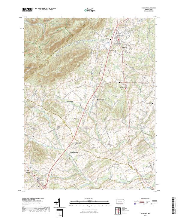 USGS Topographic Map – Dillsburg