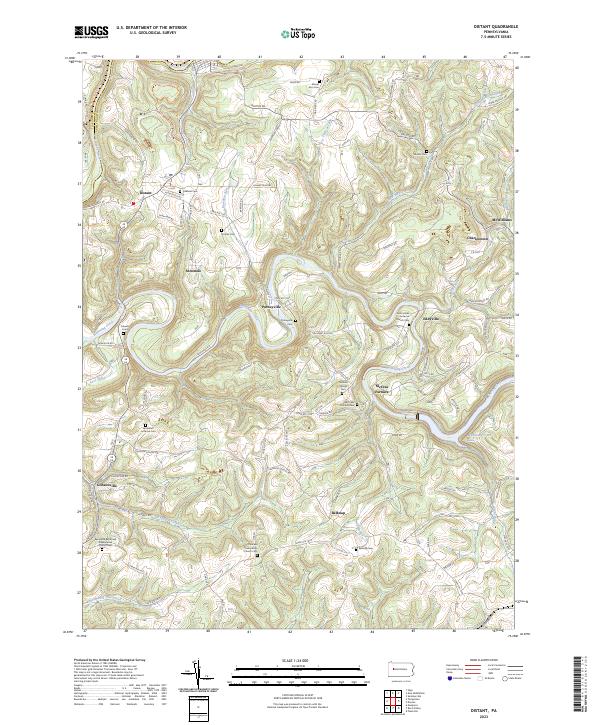 USGS Topographic Map – Distant