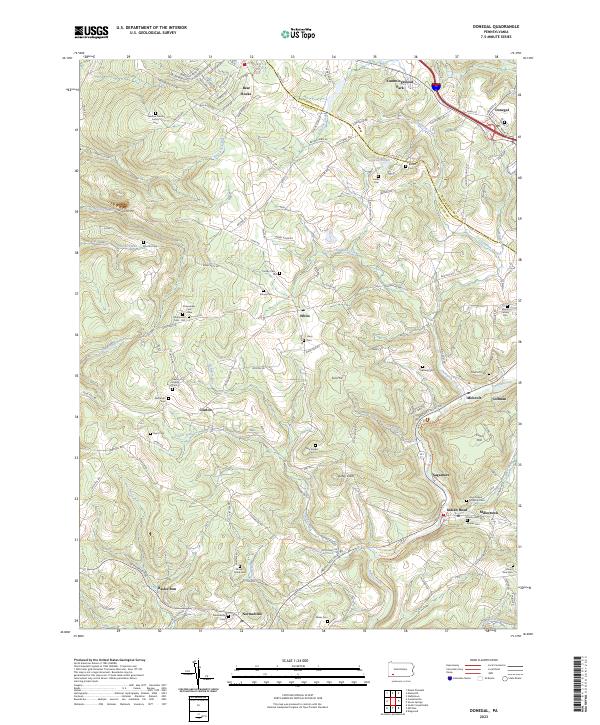 USGS Topographic Map – Donegal