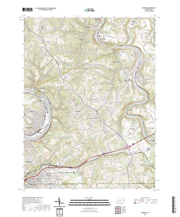 USGS Topographic Map – Donora
