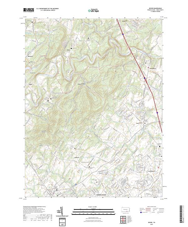 USGS Topographic Map – Dover