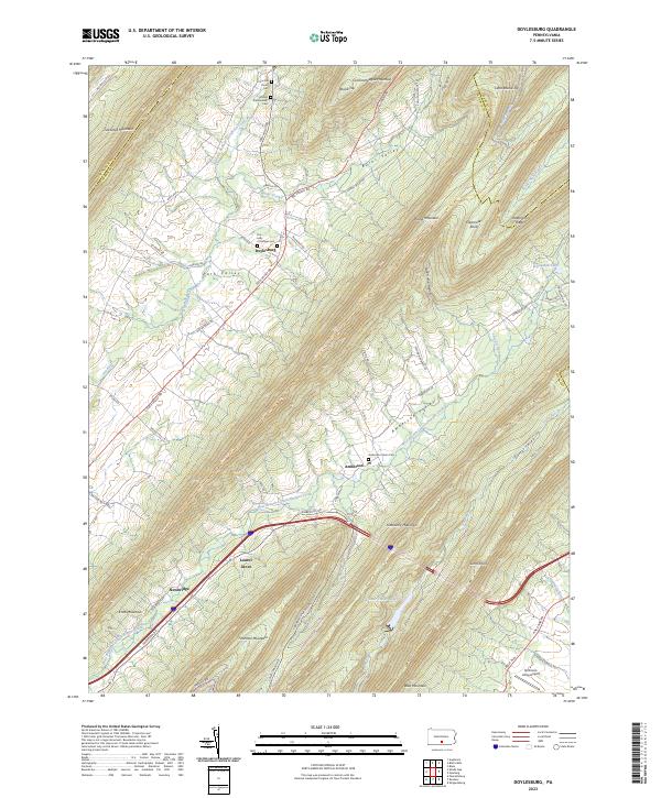 USGS Topographic Map – Doylesburg
