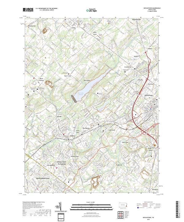 USGS Topographic Map – Doylestown