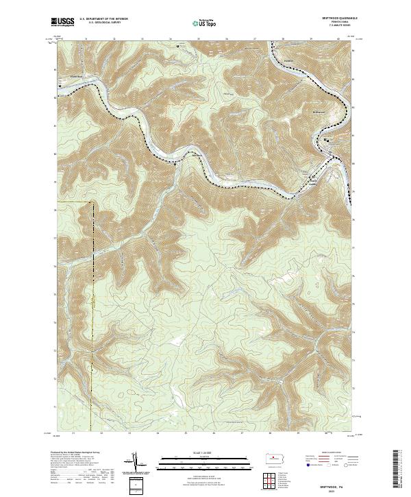 USGS Topographic Map – Driftwood