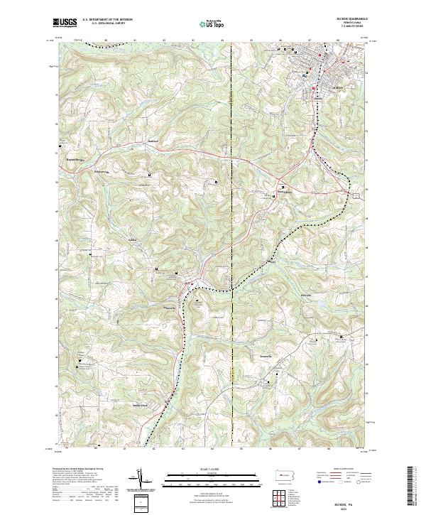 USGS Topographic Map – Du Bois