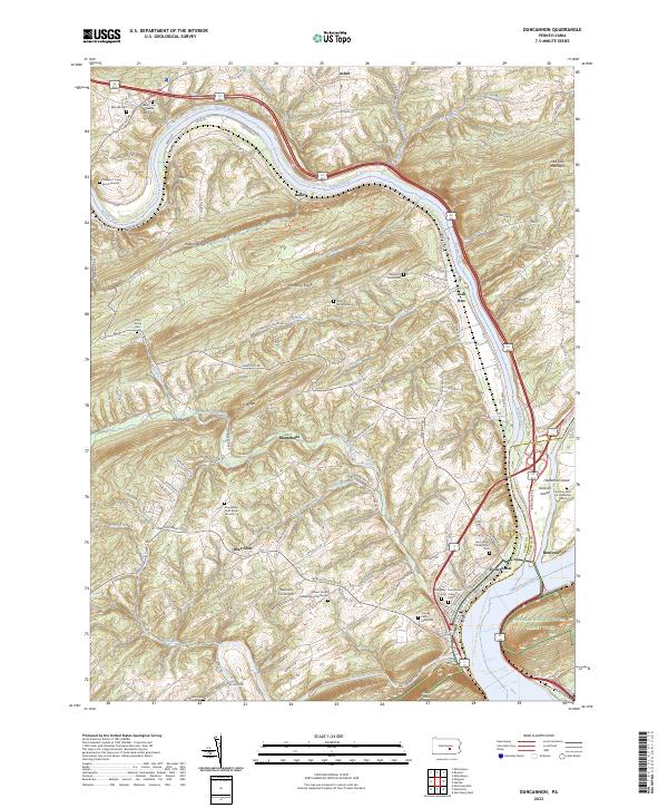 USGS Topographic Map – Duncannon