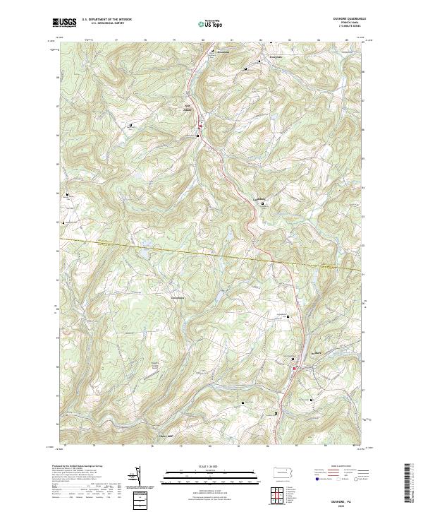 USGS Topographic Map – Dushore