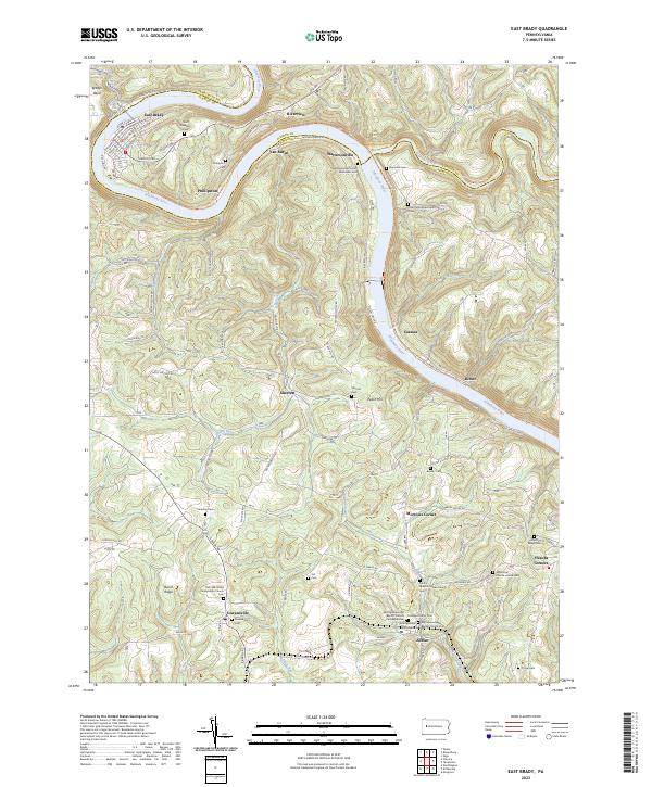 USGS Topographic Map – East Brady