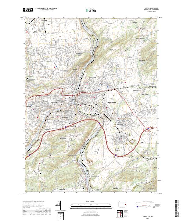 USGS Topographic Map – Easton