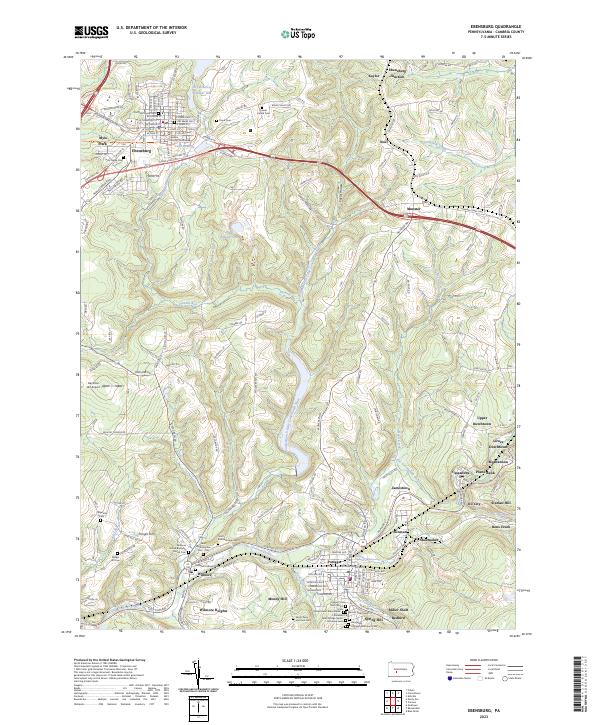 USGS Topographic Map – Ebensburg