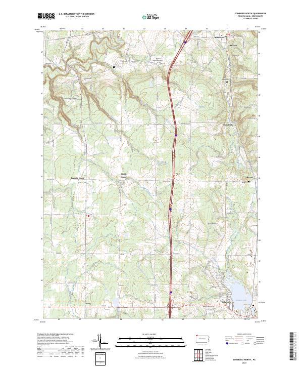 USGS Topographic Map – Edinboro North