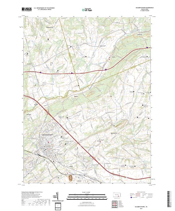 USGS Topographic Map – Elizabethtown