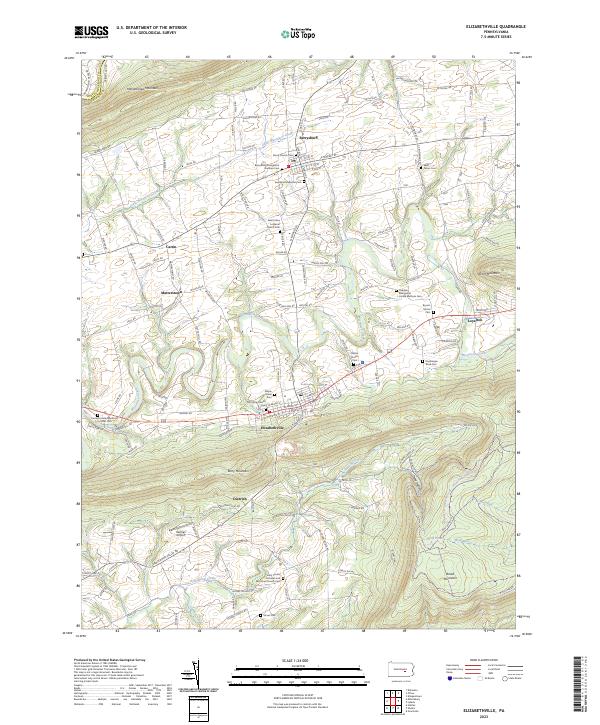 USGS Topographic Map – Elizabethville
