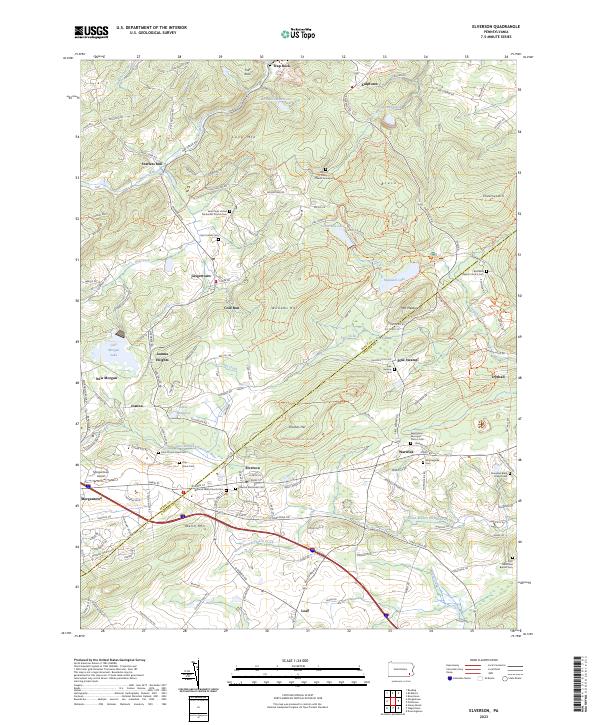 USGS Topographic Map – Elverson