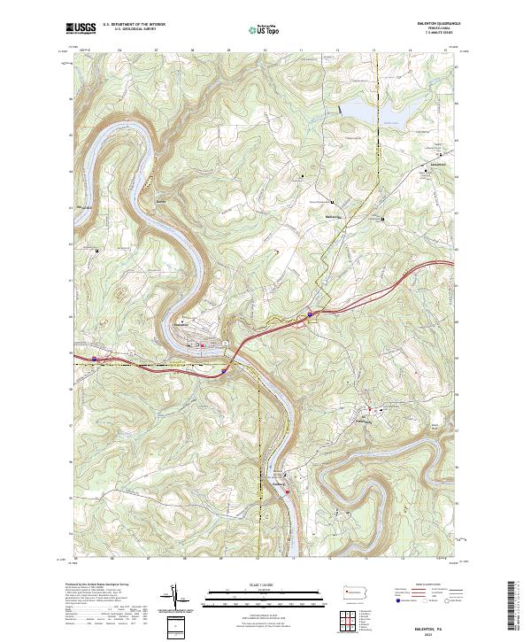 USGS Topographic Map – Emlenton