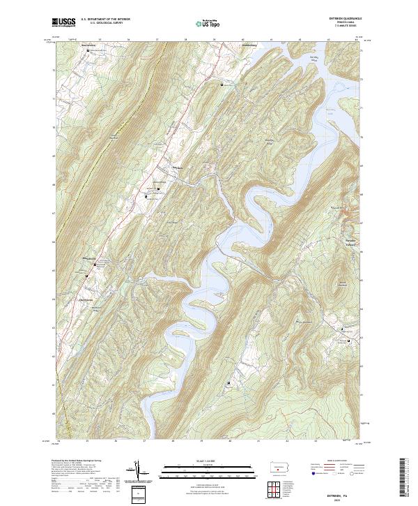 USGS Topographic Map – Entriken