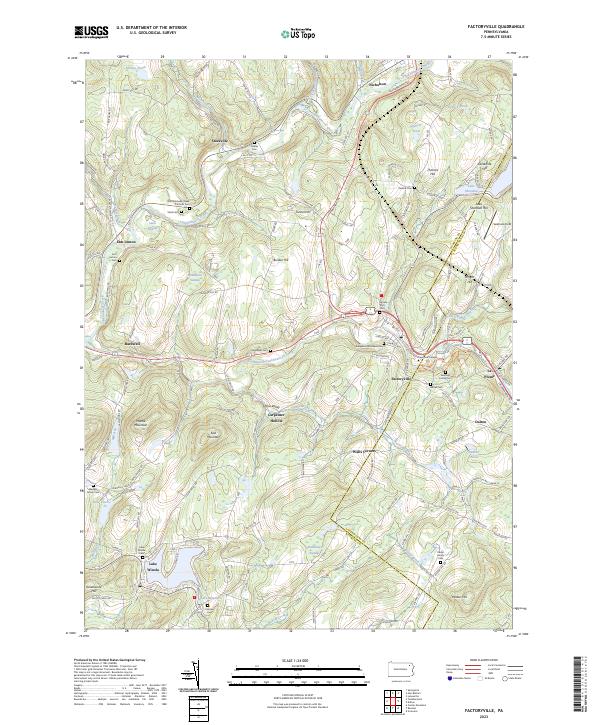 USGS Topographic Map – Factoryville