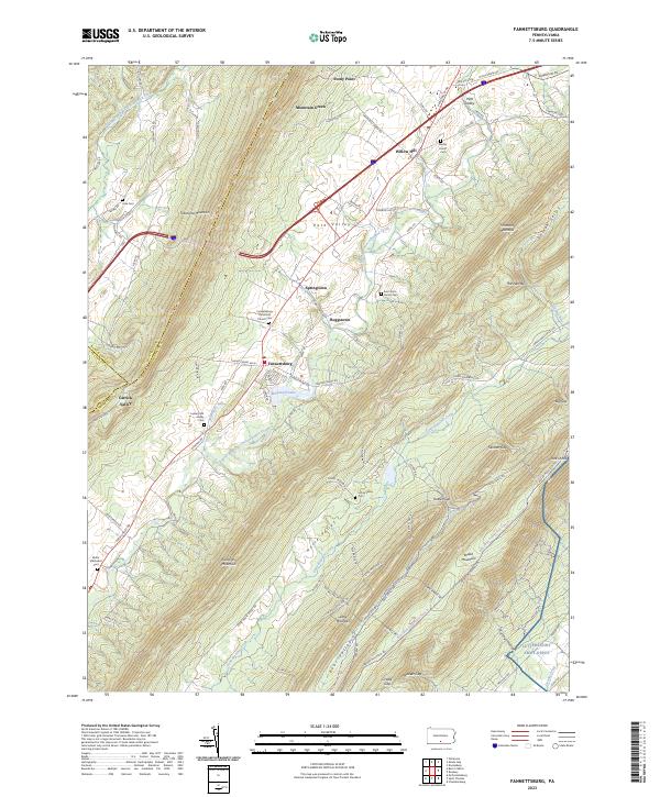 USGS Topographic Map – Fannettsburg