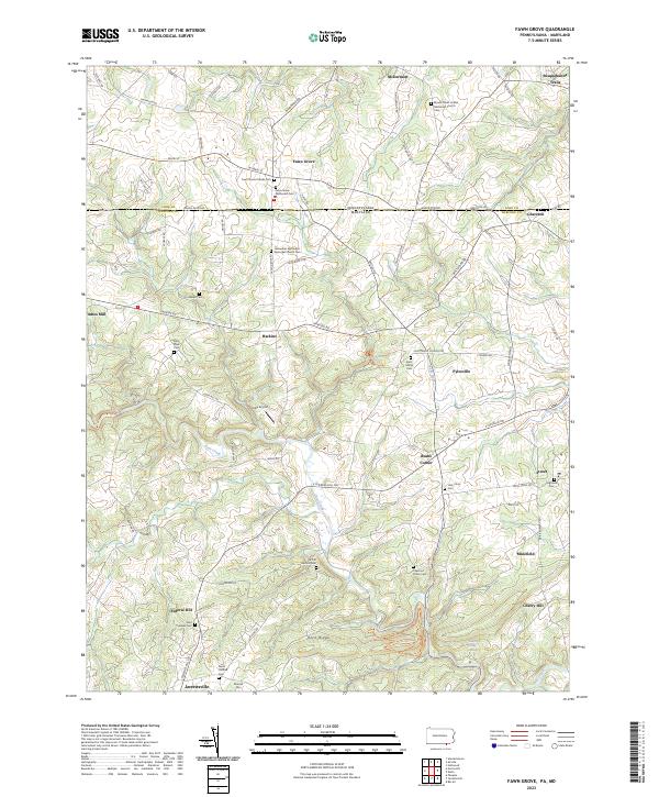 USGS Topographic Map – Fawn Grove