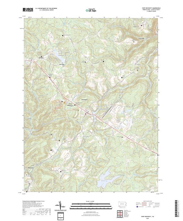 USGS Topographic Map – Fort Necessity