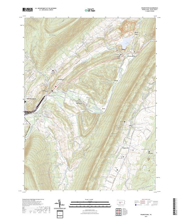 USGS Topographic Map – Frankstown