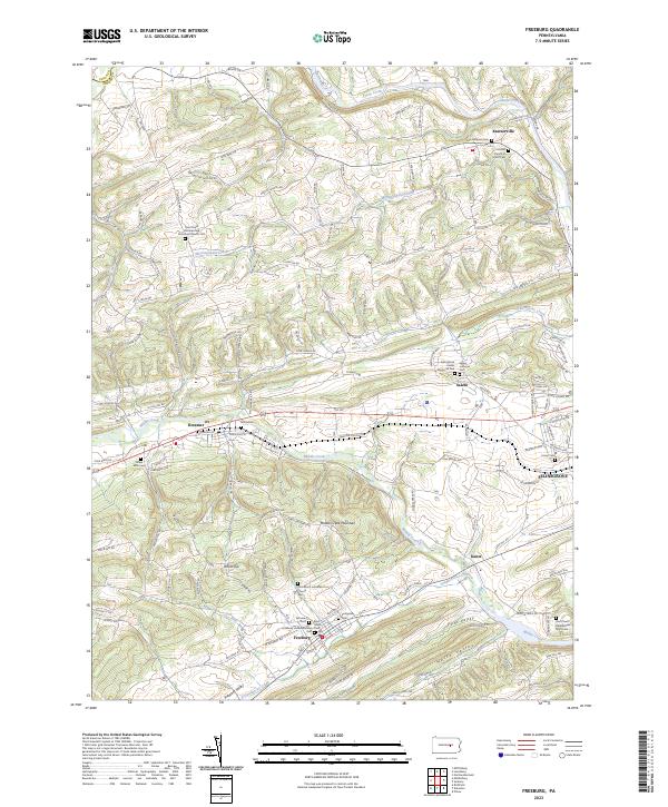 USGS Topographic Map – Freeburg