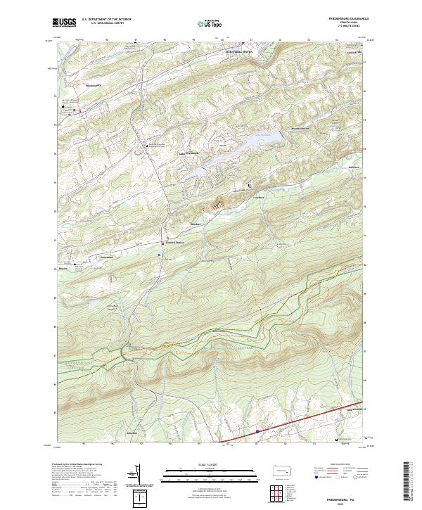USGS Topographic Map – Friedensburg
