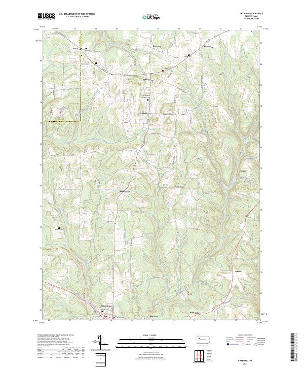 USGS Topographic Map – Fryburg