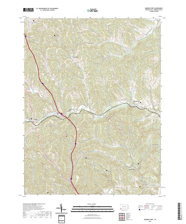 USGS Topographic Map – Garards Fort