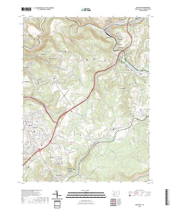 USGS Topographic Map – Geistown