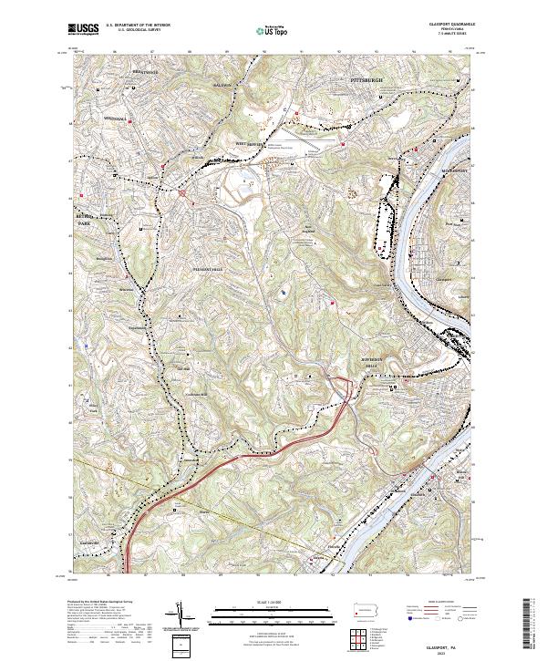 USGS Topographic Map – Glassport