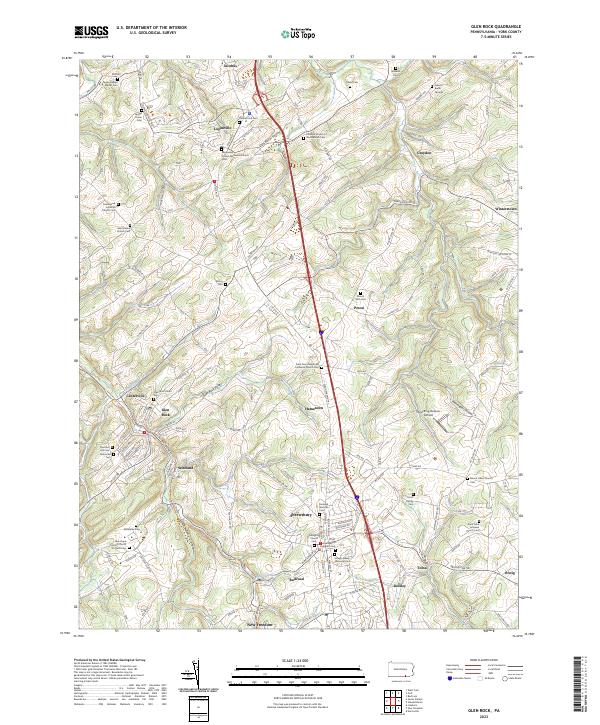 USGS Topographic Map – Glen Rock